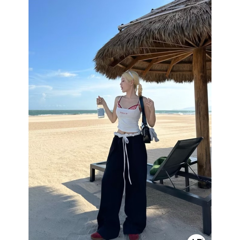 Quần Nỉ AB HOUSE Dây Rút From Rộng Nam Nữ