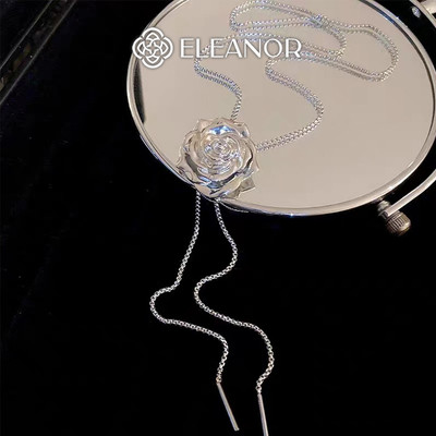 Dây chuyền nữ Eleanor Accessories dáng dài vòng cổ mặt hoa hồng phụ kiện trang sức 9366