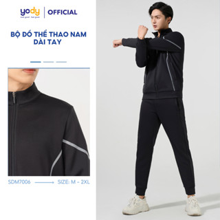 Bộ đồ thể thao nam Yody set đồ thu đông áo khoá kéo thoải mái năng động SDM7006
