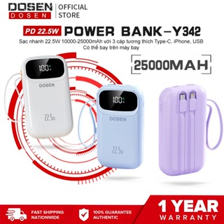  dosen pd22.5w sạc dự phòng power bank tự mang theo dây đôi pin dự phòng màn hình led tích hợp tích hợp 10000mah-20000mah 