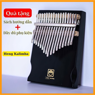 Đàn Heng Kalimba Âm thanh Vang 17 Phím Khắc Sẵn Nốt- Đầy Đủ Phụ Kiện, Hướng Dẫn Tự Học, Búa, Dán Phím, Khăn Lau
