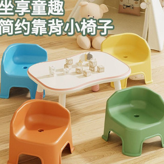  Ghế đẩu thấp tựa lưng cho trẻ em bằng nhựa dày dặn chống trượt nhiều màu 32.5x28.5cm 