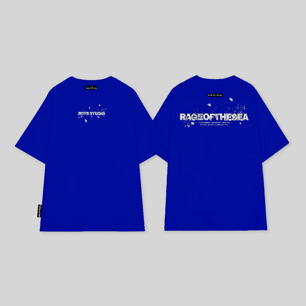 ÁO THUN/T-SHIRT CỔ TRÒN UNISEX NAM NỮ FORM ÂU RAGE OF THE SEA (ROTS STUDIO) - "ICE ĐN" | BigBuy360 - bigbuy360.vn