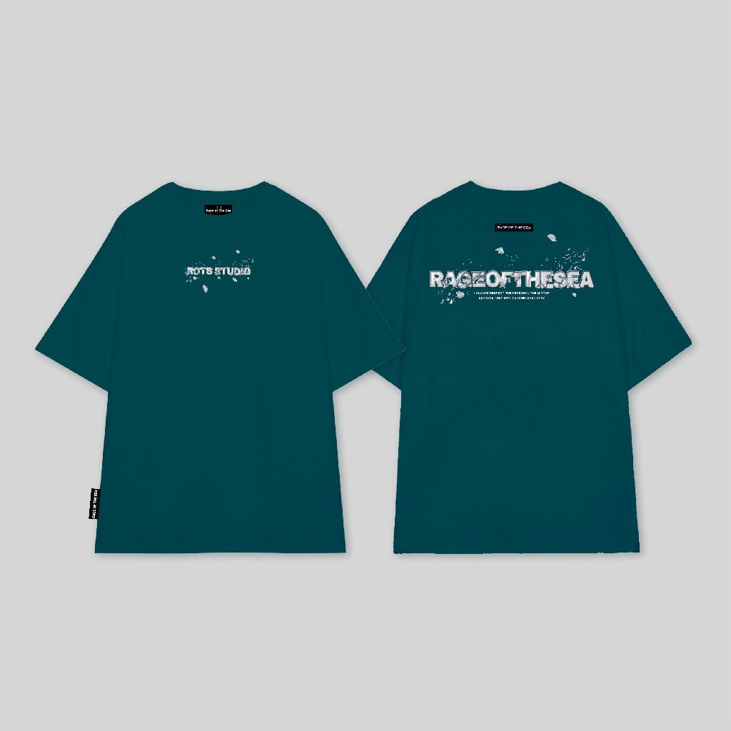 ÁO THUN/T-SHIRT CỔ TRÒN UNISEX NAM NỮ FORM ÂU RAGE OF THE SEA (ROTS STUDIO) - "ICE ĐN" | BigBuy360 - bigbuy360.vn