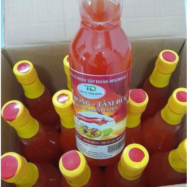 Dấm Hồng Tâm Đức [nguyên thùng 12 chai]