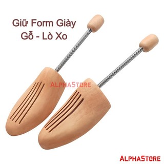 Cặp Lót Gỗ Giữ Form Giày, Thiết Kế Lò Xo Thép Tiện Dụng, Shoe Tree Gỗ-Thép