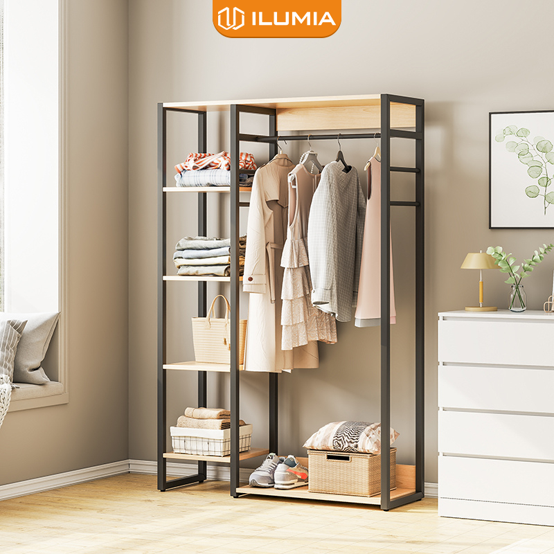 Giá treo quần áo phong cách Hàn Quốc khung thép chống ghỉ sơn tĩnh điện thương hiệu ILUMIA - GM08