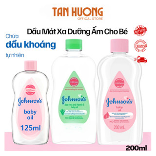 Dầu Massage Johnson’s Baby ALOE VitaminE – Dưỡng Ẩm Dịu Nhẹ, Cho Làn Da Mềm Mịn Như Em Bé 50ml/ 125ml/ 200ml