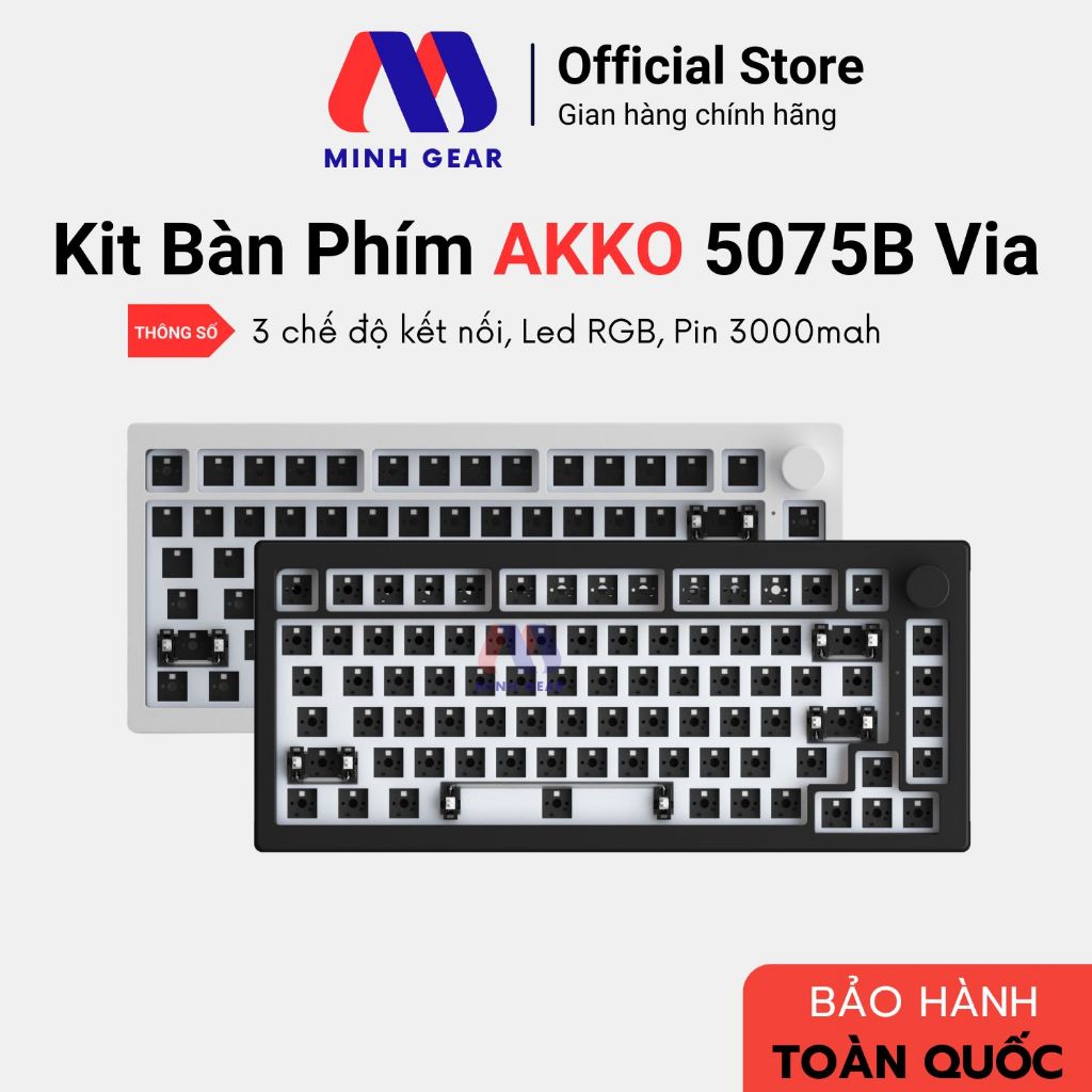 Kit bàn phím cơ AKKO 5075B Via - Hàng Chính Hãng
