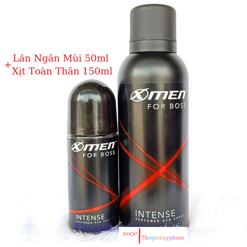Xịt Xmen For Boss Intense 150ml + Lăn 50ml Hoặc Lăn 70ml