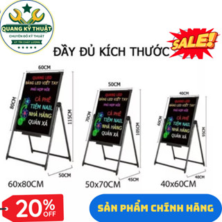 [RẺ VÔ ĐỊCH] BẢNG ĐÈN LED VIẾT TAY DẠ QUANG KT 60x80cm, 50x70cm, 40x60cm ( Tặng 8 bút + Full phụ kiện )