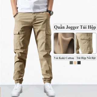  Quần Jogger Kaki Túi Hộp Nổi Cạp Chun Bo Gấu Vicenzo. Quần Kaki Nam Mẫu Jogger 
