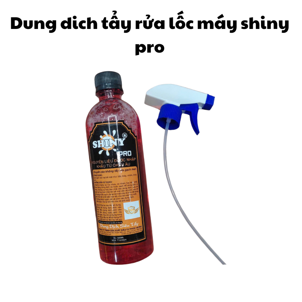 [VG226] Chai tẩy lốc máy rỉ sét shiny pro 500ml + vòi xịt