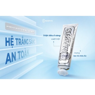 [Mua là có quà] Kem Đánh Răng MARVIS Whitening Mint 85ML