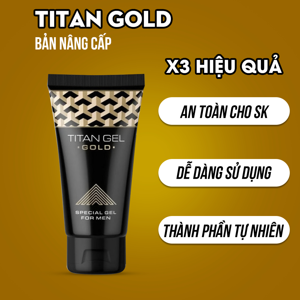 Gel Titan Gold - Gel Bôi Trơn, Titan Nga Chính Hãng, Thành Phần Tự Nhiên, Không Dính Bết