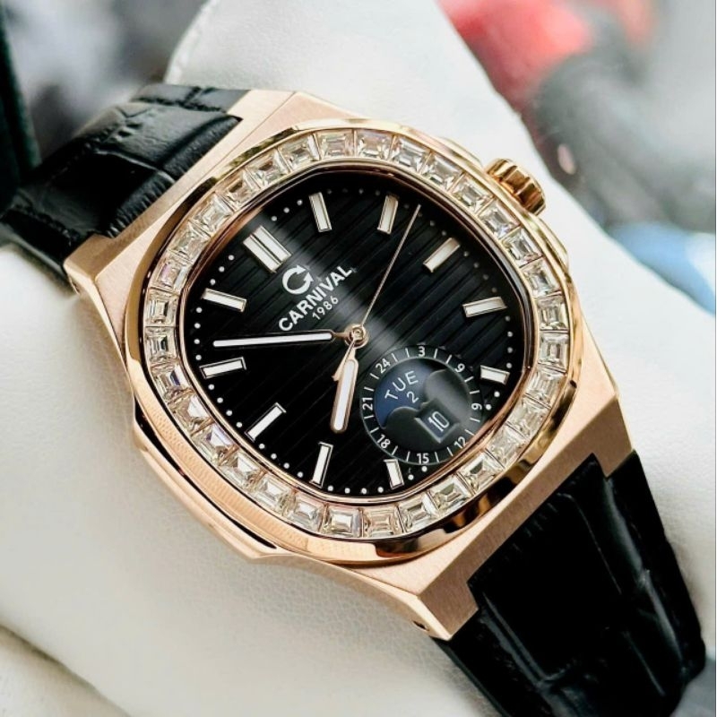 [Chính Hãng 100%] Đồng Hồ NamCarnival Nautilus 8110G (8110) Máy Cơ (Automatic) Kính Sapphiare Mặt Si