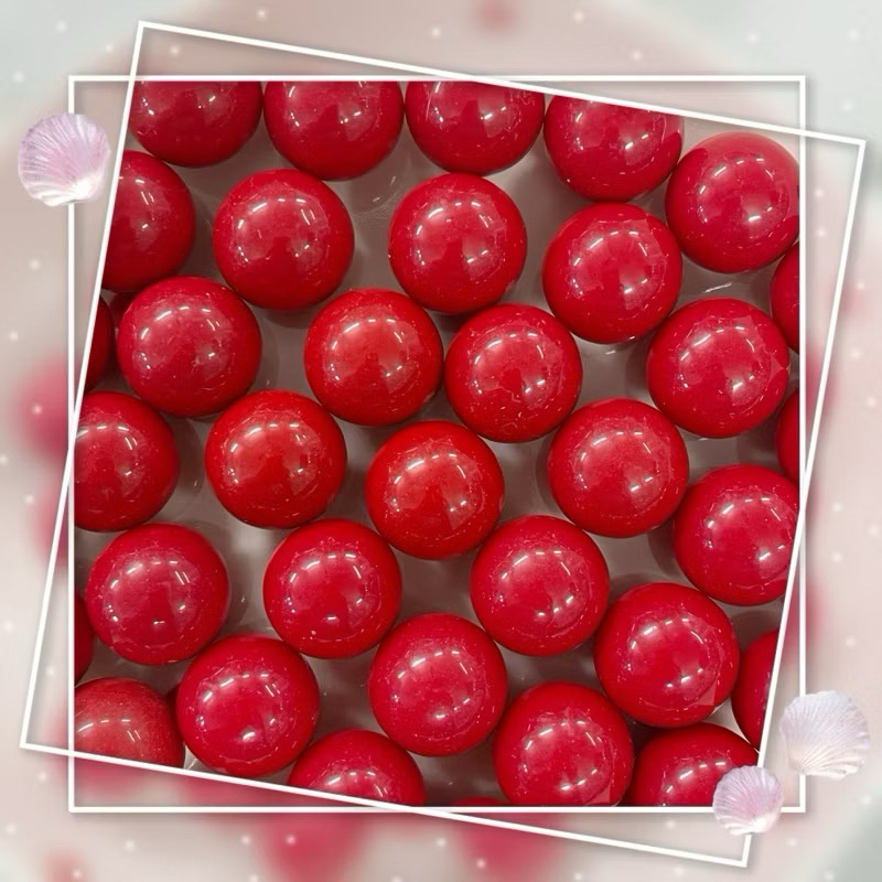 20 viên bi nhựa 20mm màu đỏ - phụ kiện bi các trò chơi