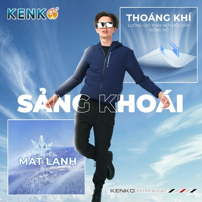Bộ áo chống nắng KENKO Himavat và pin quạt I3 15V màu ghi xám thời trang chống tia UV