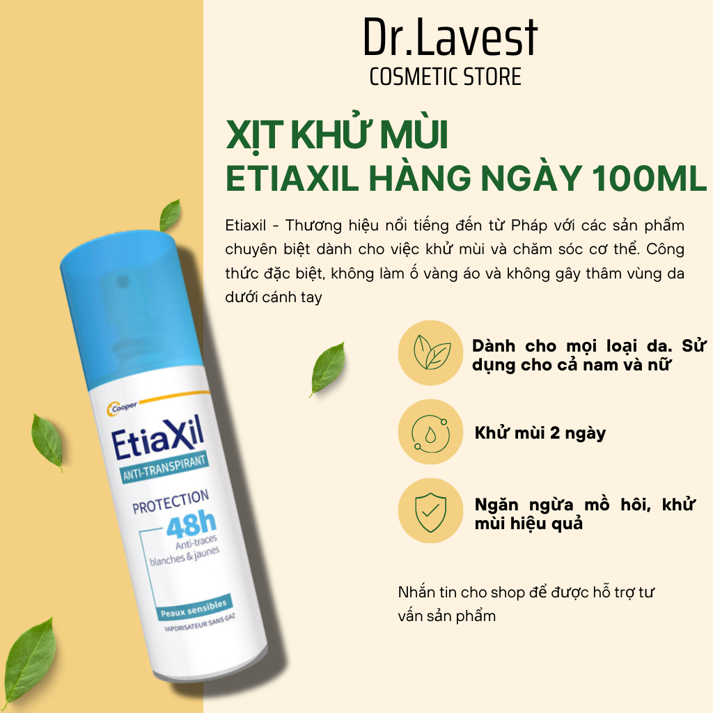 Xịt Khử Mùi Nách Etiaxil 100ml