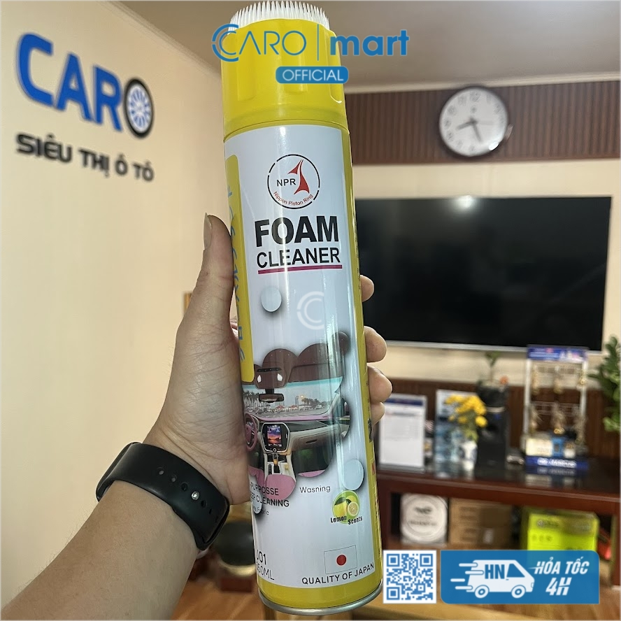 [Chính hãng]Chai xịt bọt vệ sinh nội thất ô tô Foam Cleaner NPR JAPAN 650ml