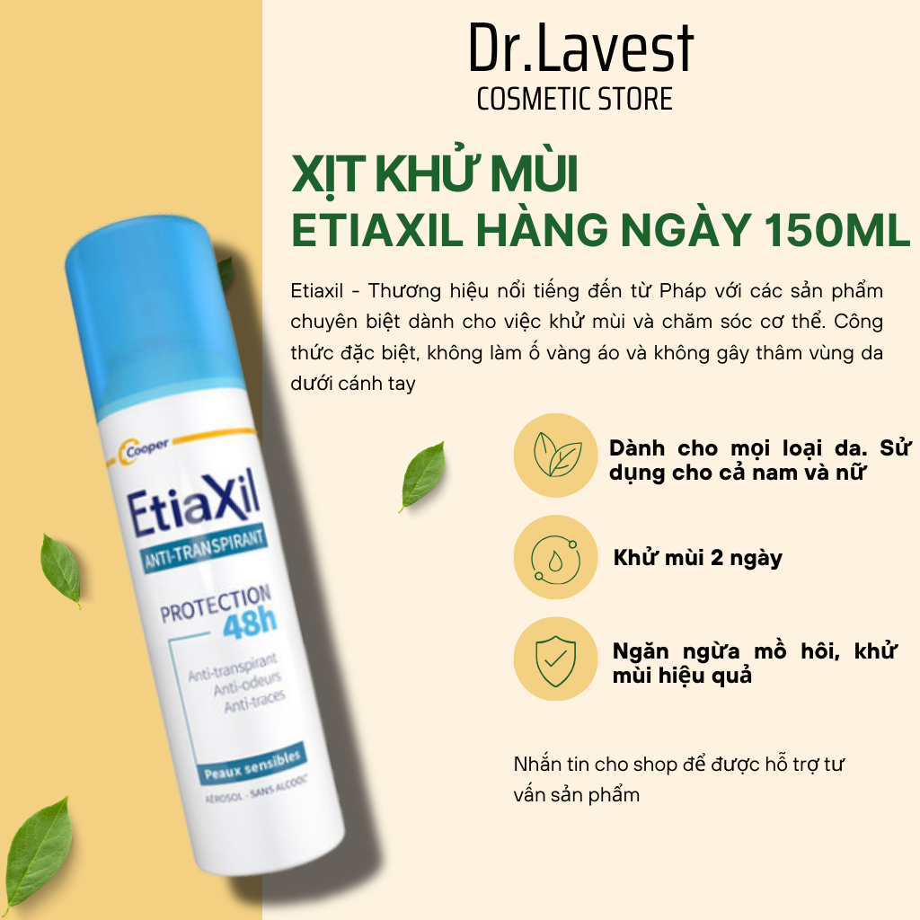 Xịt Khử Mùi Nách Etiaxil Dạng Phun Sương 150ml