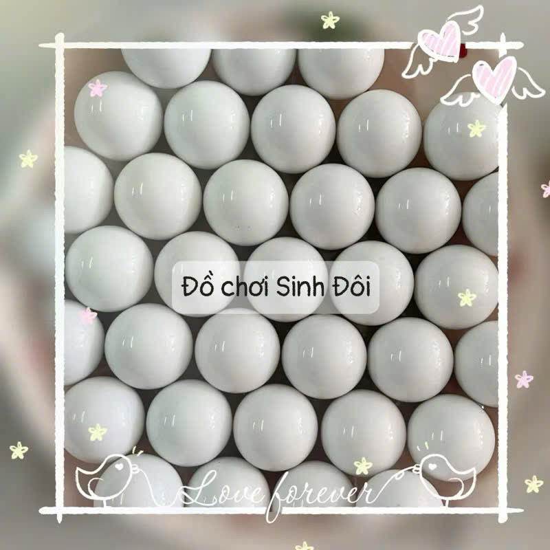 Raffel loto - 20 viên bi nhựa 14mm và 16mm màu trắng - bi ghi chữ hoặc ghi số