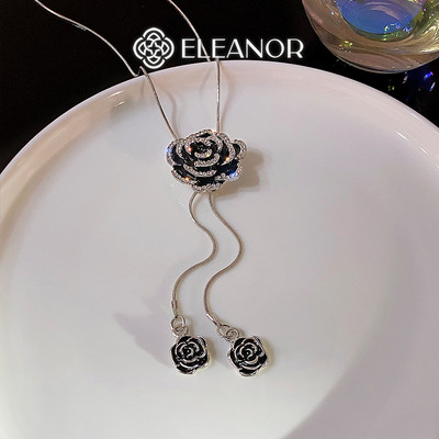 Dây chuyền nữ Eleanor Accessories dáng dài mặt hoa hồng phụ kiện trang sức vòng cổ 9364