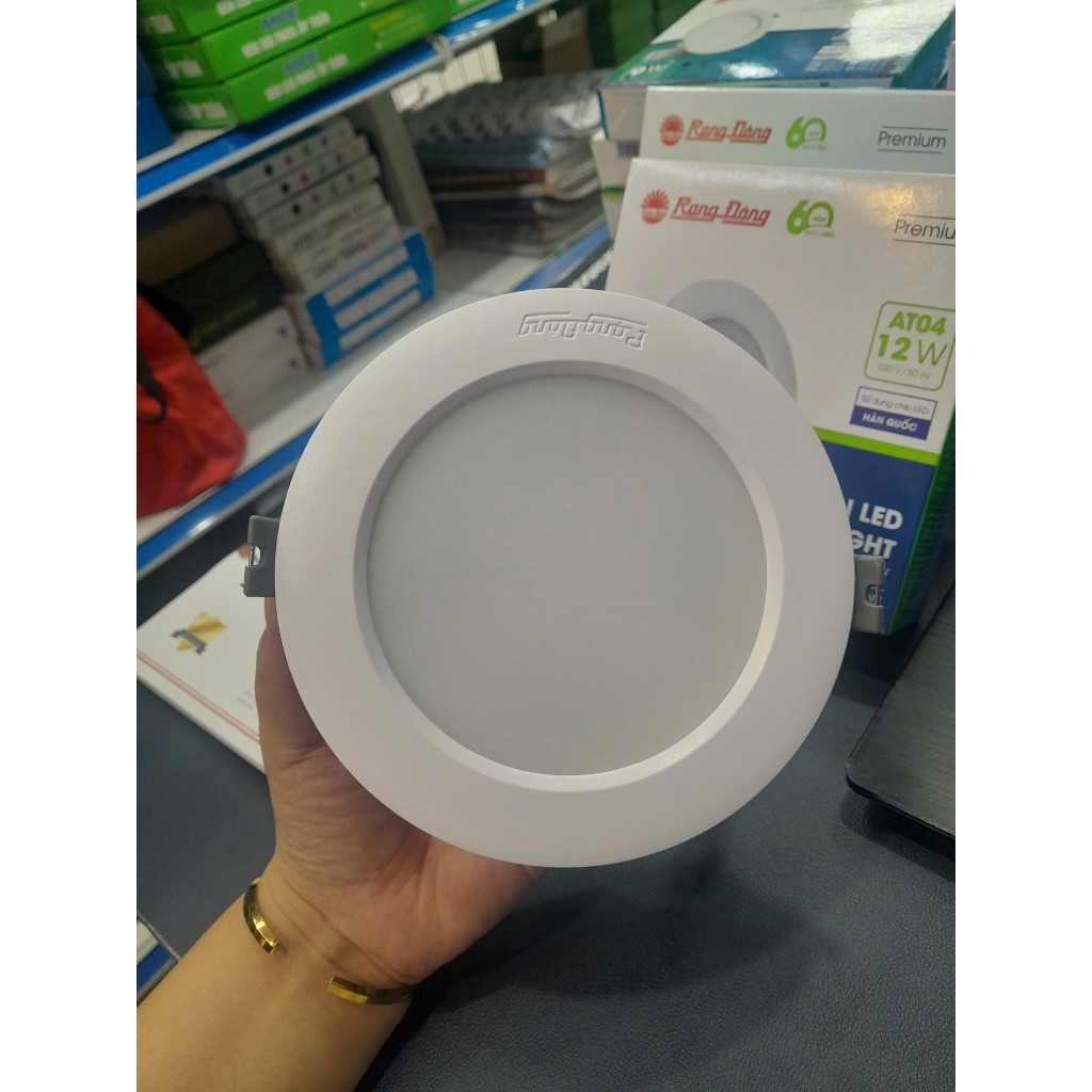 Đèn LED Downlight âm trần thạch cao Rạng Đông 7W 9W 12W Chip led Korean AT04 bảo hành 2 năm