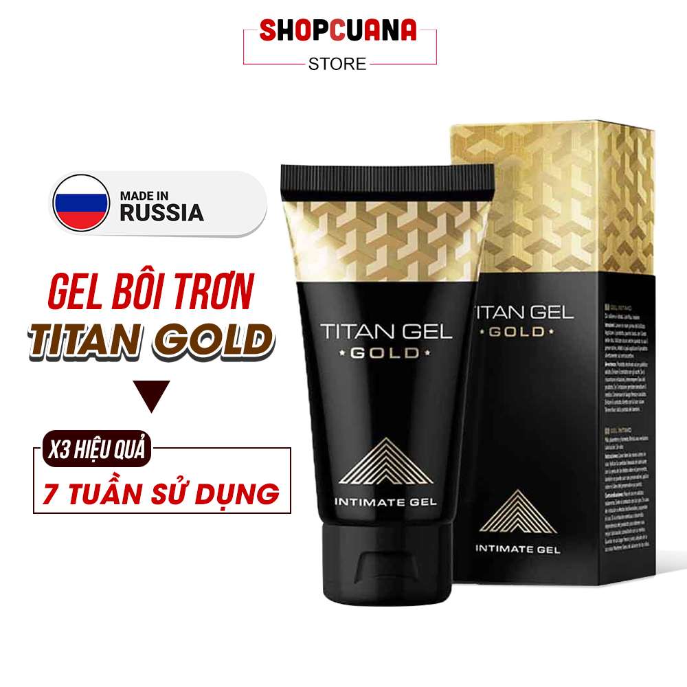 Gel Titan Gold - Gel Bôi Trơn, Titan Nga Chính Hãng, Thành Phần Tự Nhiên, Không Dính Bết