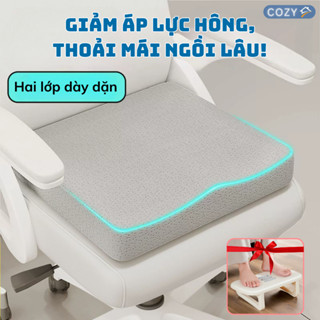 (Hàng Loại 1) Đệm ngồi cao su non siêu đàn hồi thiết kế công thái học chống đau xương cụt, giảm đâu ê mông
