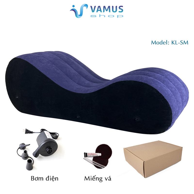 [Che tên] Ghế tình yêu bơm hơi cao cấp KL-SM kèm bơm điện, Ghế tantra tình yêu, Ghế bơm hơi S Lazy S