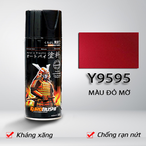 Sơn Xịt Y9595* - Sơn Xịt Samurai Y9595* Màu Đỏ Mờ _ Matte Red