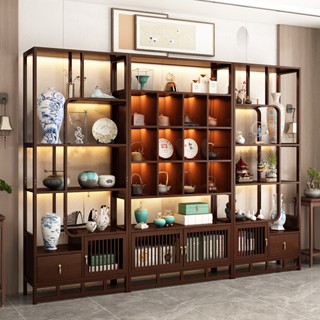 Kệ để đồ decor phòng khách đẹp bằng gỗ tre phong cách cổ điển làm vách ngăn phòng khách đẹp, Giá để đồ sách báo bình hoa