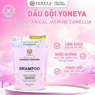 Dầu gội Yoneya Botanical Jasmine Camellia Hydrate & Shine Hữu Cơ Thuần Chay Phục Hồi Hư Tổn 400g
