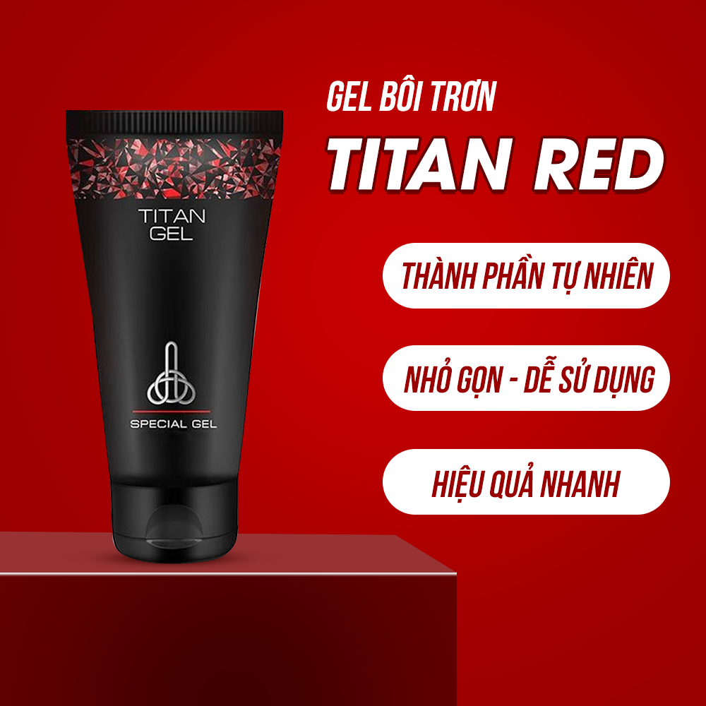 Gel Titan Nga Chính Hãng (Tuýp 50ml) - Gel Bôi Trơn Titan Red Thành Phần Tự Nhiên, Nhẹ Dịu & Không Bết Dính