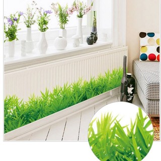 DECAL DÁN CHÂN TƯỜNG CỎ XANH