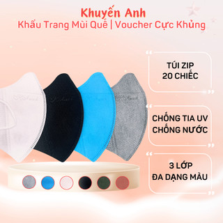 [Flash Sale] Khẩu Trang Y Tế Size To 5D Mask Khuyến Anh Mùi Quế 3 lớp trắng che kín mặt chống tia UV