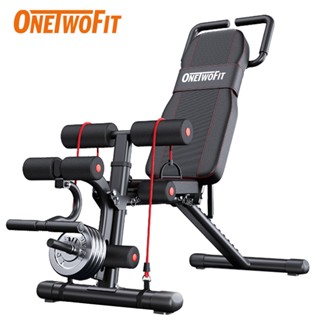 OneTwoFit Ghế tập tạ tập gym Ghế tập thể dục có thể điều chỉnh 9 cấp độ Có Đá Chân Chịu Tải 200KG