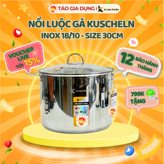 Nồi luộc gà inox 5 đáy Kuscheln KCP023-30- Cao 23,5cm, lòng 30cm, luộc gà cánh phượng đẹp, 14 Lít