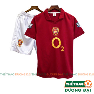 Quần Áo Bóng Đá Arsenan Đỏ Đô Cổ Bẻ Retro 2006 Thun Mè Cao Cấp Thoáng Khí Thể Thao Đương Đại