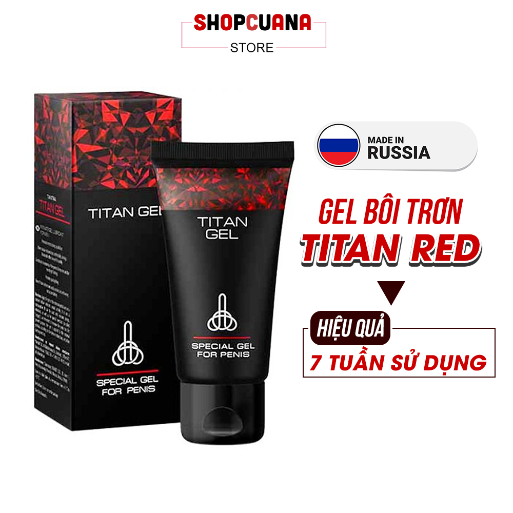 Gel Titan Nga Chính Hãng (Tuýp 50ml) - Gel Bôi Trơn Titan Red Thành Phần Tự Nhiên, Nhẹ Dịu & Không Bết Dính