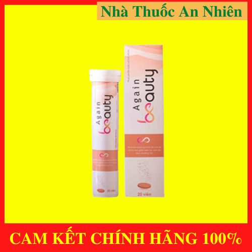 COMBO 2 TUÝP Viên sủi Again Beauty giúp da sáng mịn, mờ thâm sạm, chậm quá trình lão hóa da - 20 viê