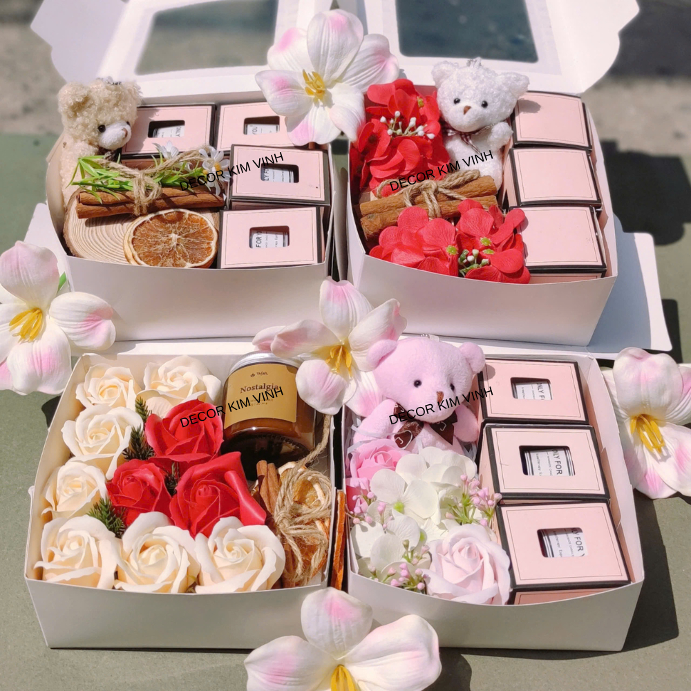 Set Quà Nến Thơm (Tặng Kèm Thiệp) Làm Quà Tặng Valentine, Quà Tặng 8/3, Quà Sinh Nhật, Dịp Lễ