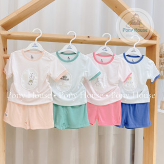  Bộ Cộc Tay Moon Cài Vai Họa Tiết Chất Liệu Petit Siêu Mềm Mát Size Cho Bé Từ 6-9M Tháng Đến 2-3Y 