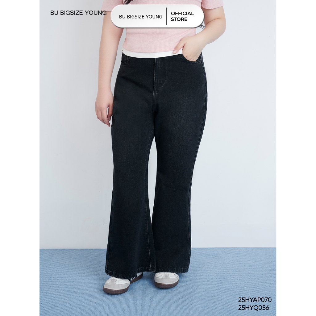 Quần Jeans ống loe BIGSIZE (55kg đến 95kg) – 25HYQ056 - [BU Bigsize Young]