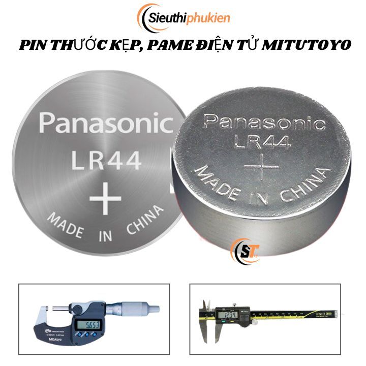 Pin thước kẹp điện tử, thước đo Pame điện tử MITUTOYO xịn LR44 SR44 - chống chảy nước