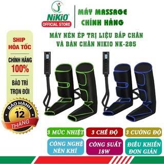 Máy massage chân nén ép tĩnh mạch 2in1 nhật bản nikio nk-285 - hỗ trợ điều trị suy giãn tĩnh mạch