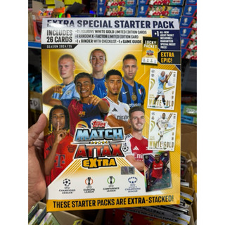 [ Starter Pack ] Túi Album Đựng Thẻ Topps Match Attax  Starter Pack EXTRA 2024/25 24/25 ( 29 Thẻ )( Hàng Chính Hãng )