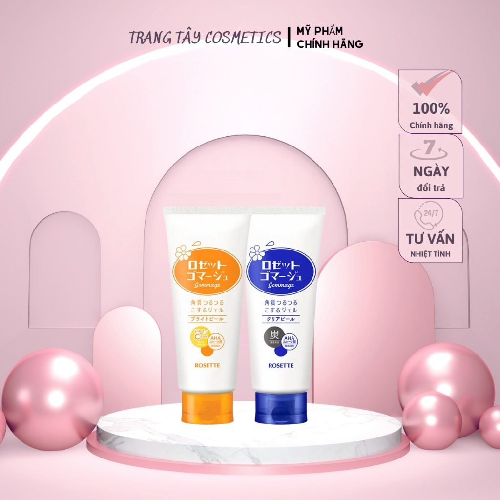 Tẩy Da Chết Mặt Rosette Gommage Peeling Gel dịu nhẹ loại bỏ bụi bẩn dầu thừa trên mặt