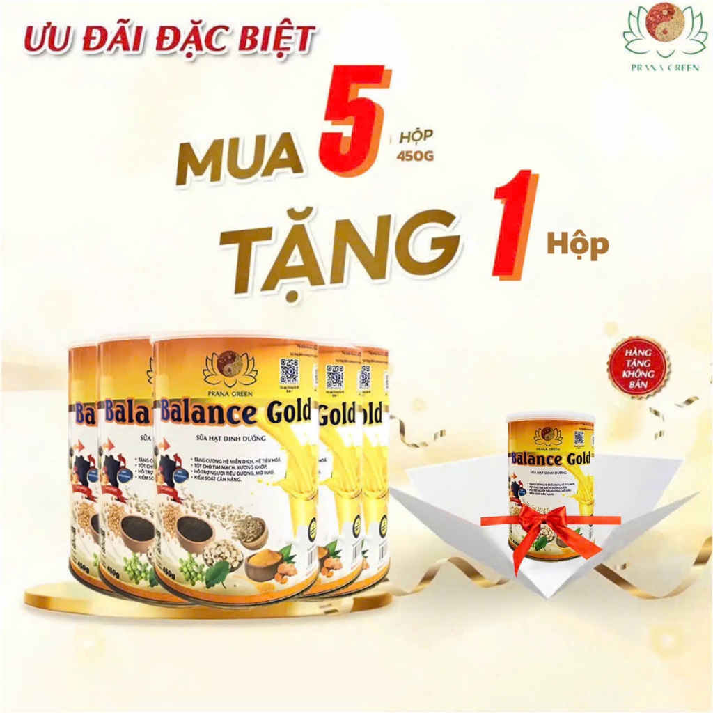   Mua 5 tặng 1  Combo 5 Hộp Sữa Hạt Balance Gold Thầy Ngô Đức Vượng  hộp - 450g  